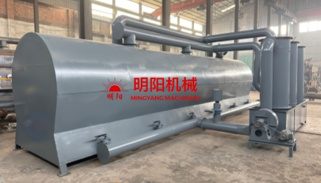 9m large capacity wood charcoal making machine horizontal carbonization furnace